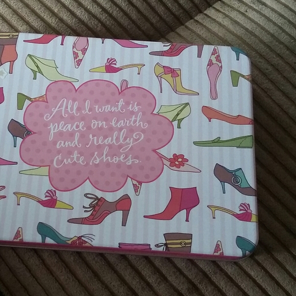 Shoe.box stationary metal box with 20.cards - Picture 3 of 4